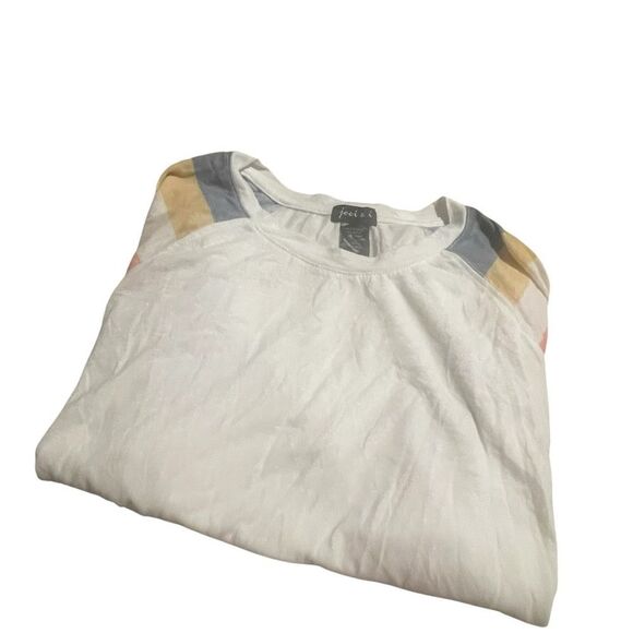 Joei & I Colorful Striped Sleeve Long Sleeve Top like new size small - Picture 2 of 2